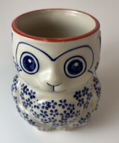 Wide-Eyed Owl Mug (Hand-Painted – Yokohama Studio)