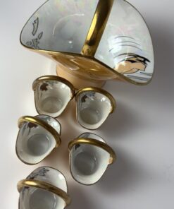 Golden Hour Sips Set (Vintage Noritake Lusterware + 5 Cups)