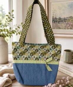 Soft Meadow Patchwork Tote Bag