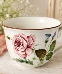 Vintage Rose Garden Mug Pair