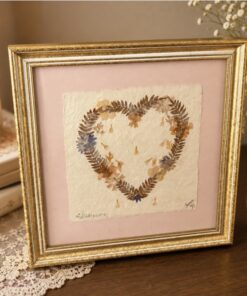 Pressed Wildflower Heart Framed Art
