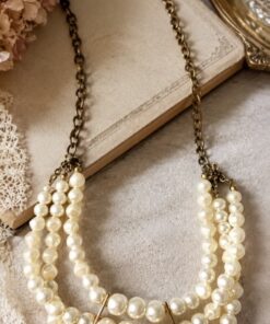 Vintage Faux Pearl Statement Necklace