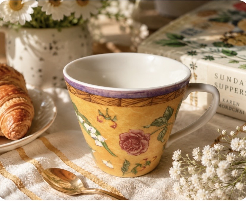 222 Fifth “Tuscany Rose” Floral Mug
