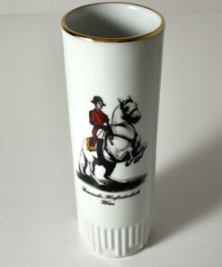 Alternative view of Vintage Vienna Equestrian Porcelain Vase
