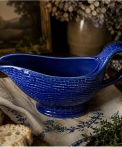 Cobalt Blue Ceramic Gravy Boat
