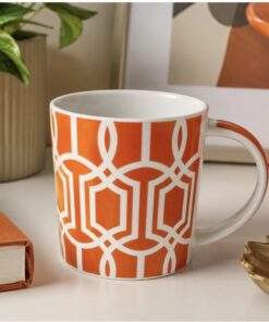 Queen’s Retro Orange Geometric Mug
