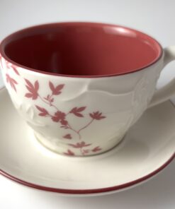 Alternative view of Oversized Starbucks Cup & Saucer – Red Interior