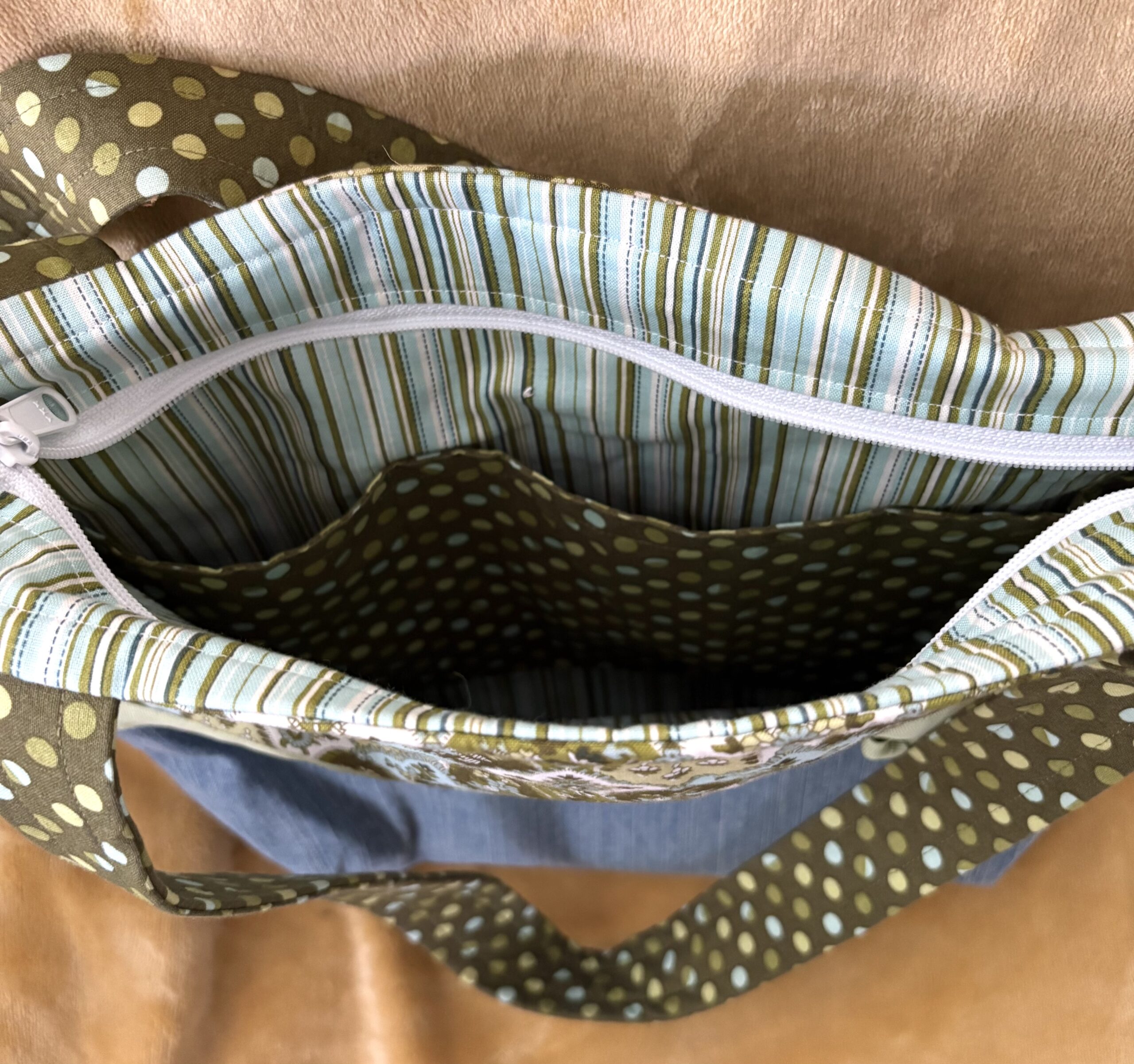 Soft Meadow Patchwork Tote Bag - Image 4