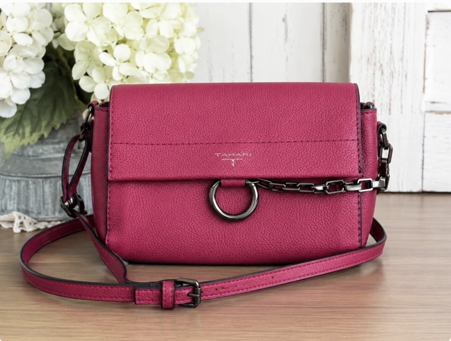Tahari Fuchsia Crossbody Bag