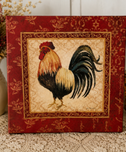 Rooster Canvas Wall Art – 10" x 10"