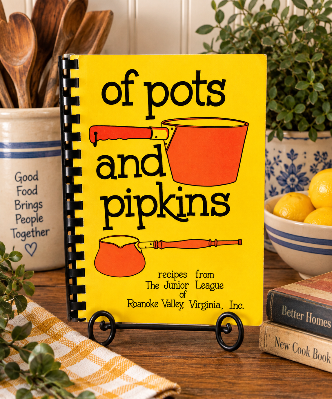 Vintage 1975 “Of Pots and Pipkins” Junior League Virginia Cookbook