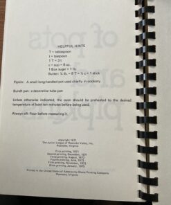 Alternative view of Vintage 1975 “Of Pots and Pipkins” Junior League Virginia Cookbook