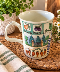 Alternative view of Garden Days Illustrated Mug – Fruits, Flowers & Vegetables