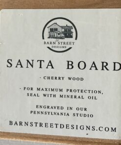 Alternative view of Barn Street Designs Cherry Wood Santa Treat Board