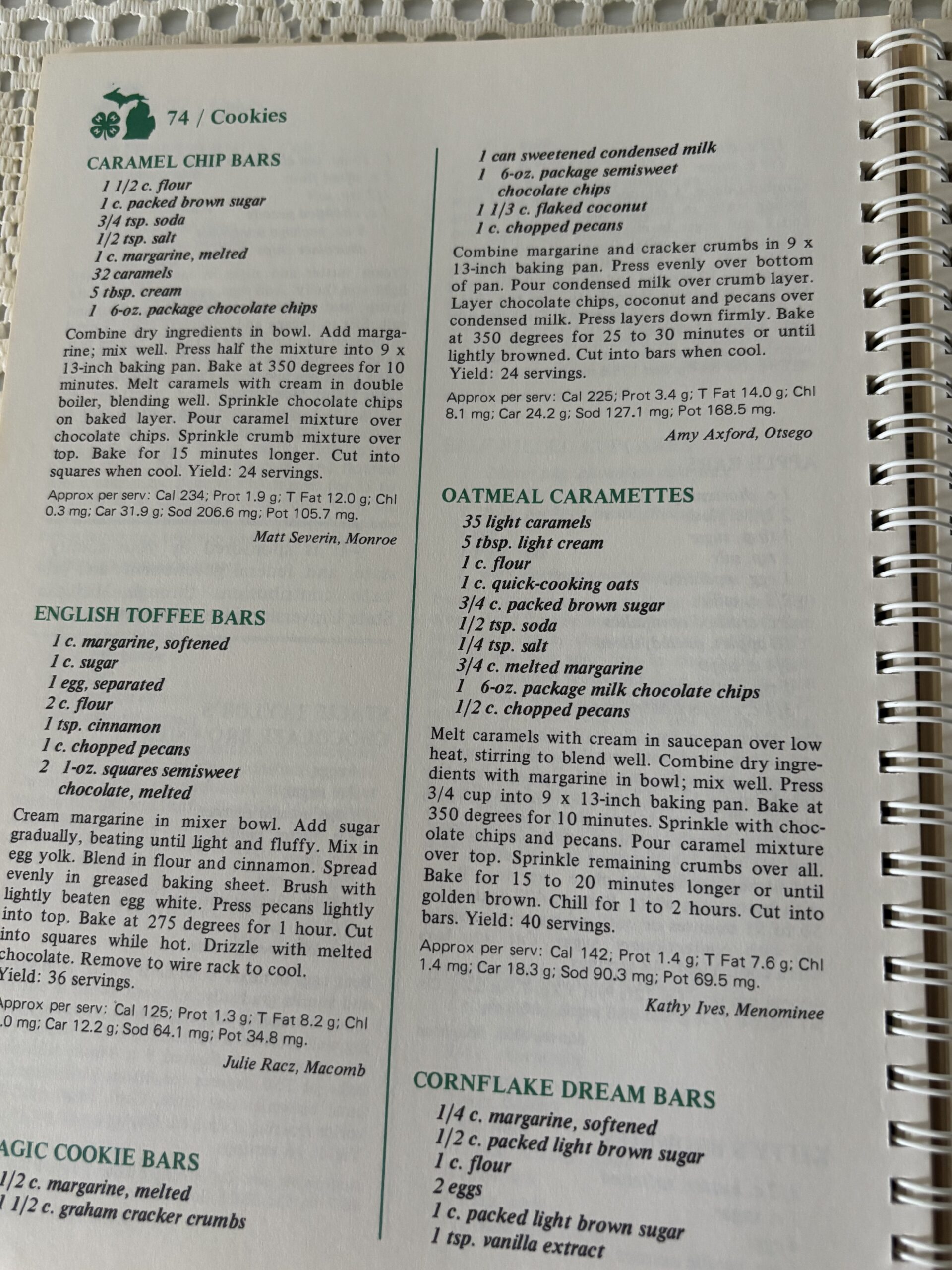 1985 Savor It! Michigan 4-H Family Cookbook - Image 6