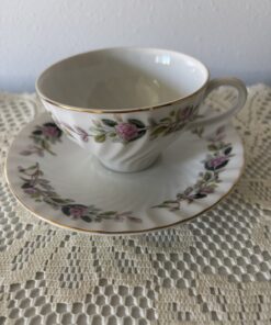 Alternative view of Vintage Pink Rose Teacup & Saucer