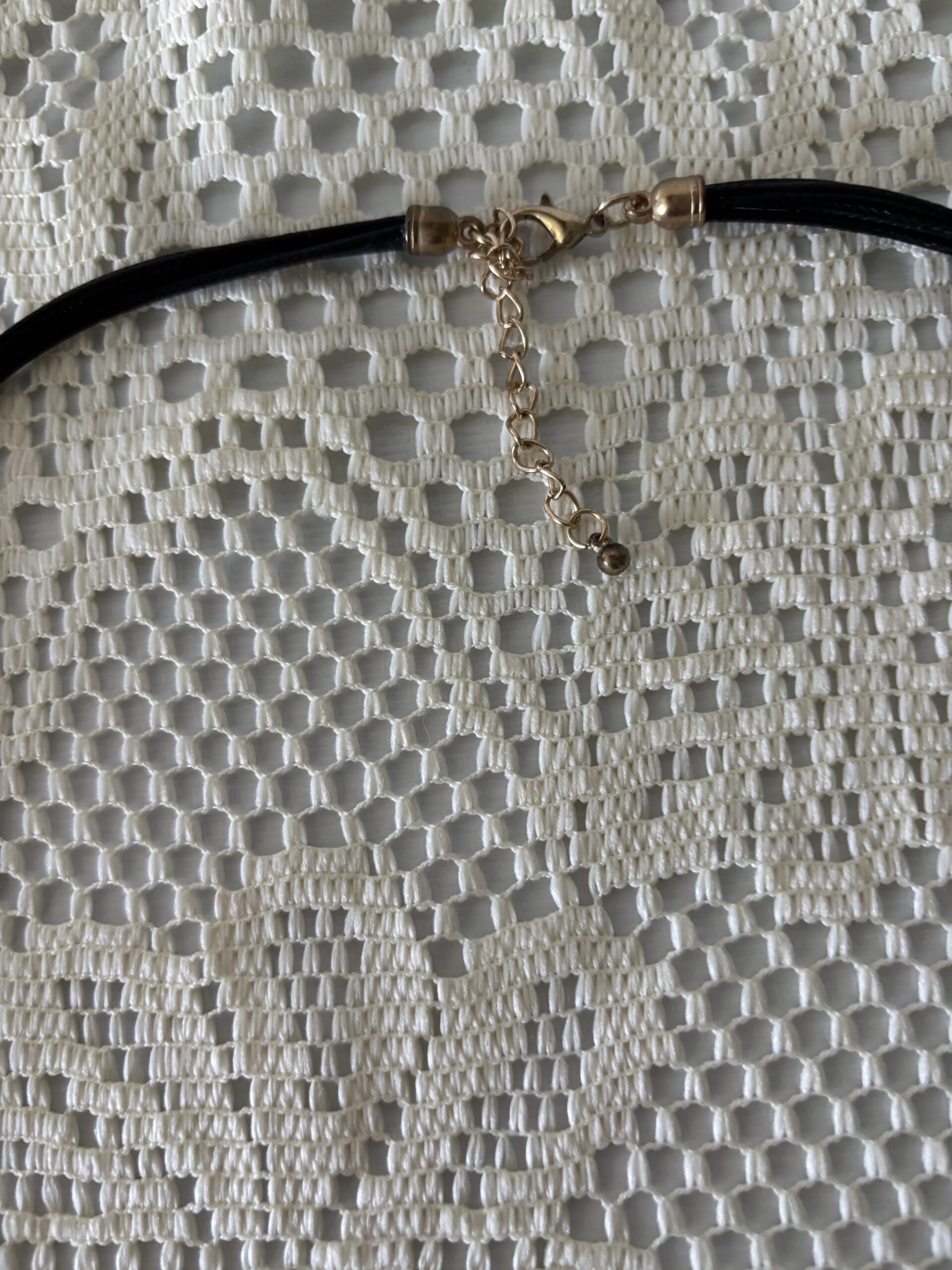 Black & Gold Circle Statement Necklace - Image 2