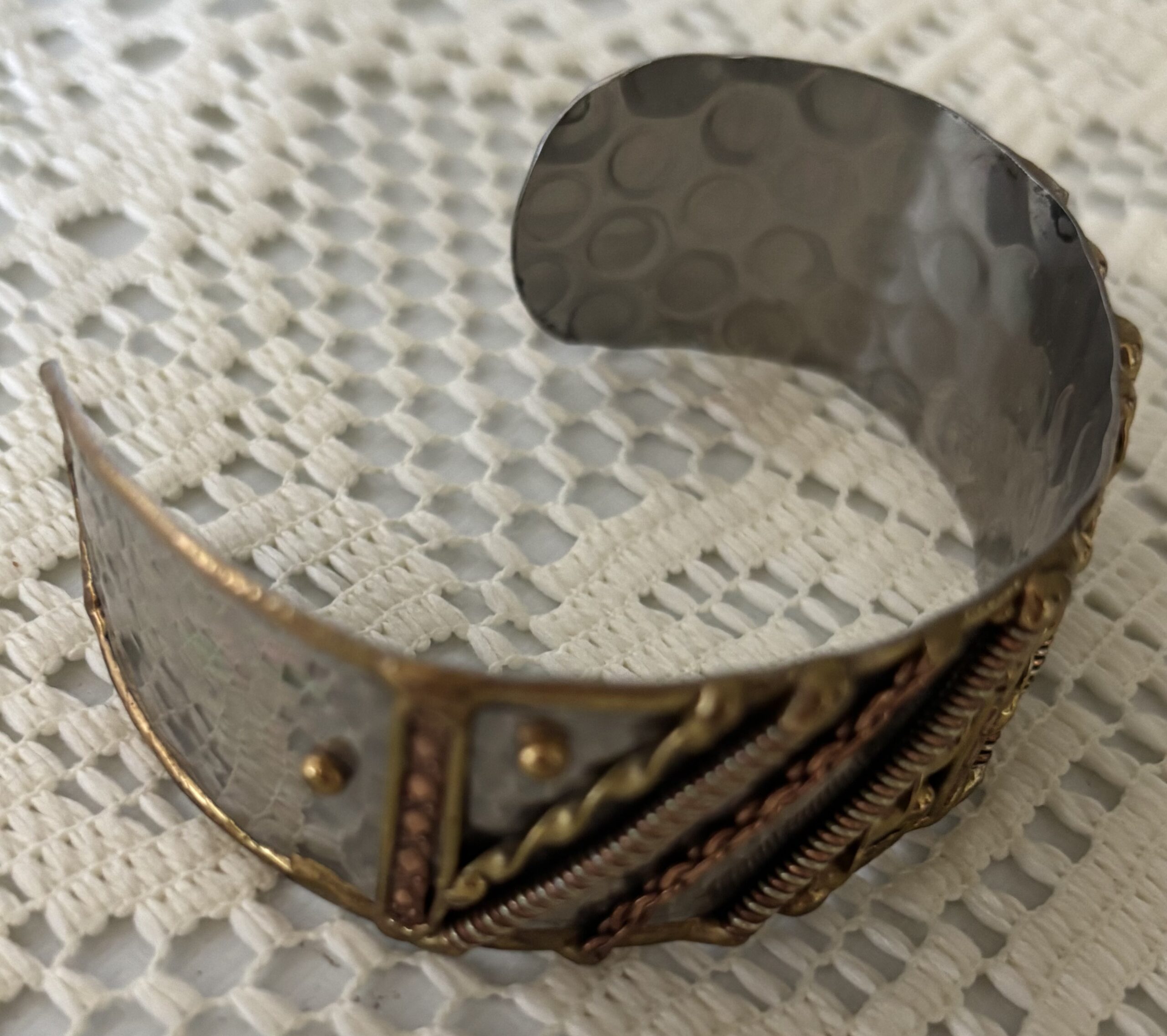 Mixed Metal Artisan Cuff Bracelet - Image 3