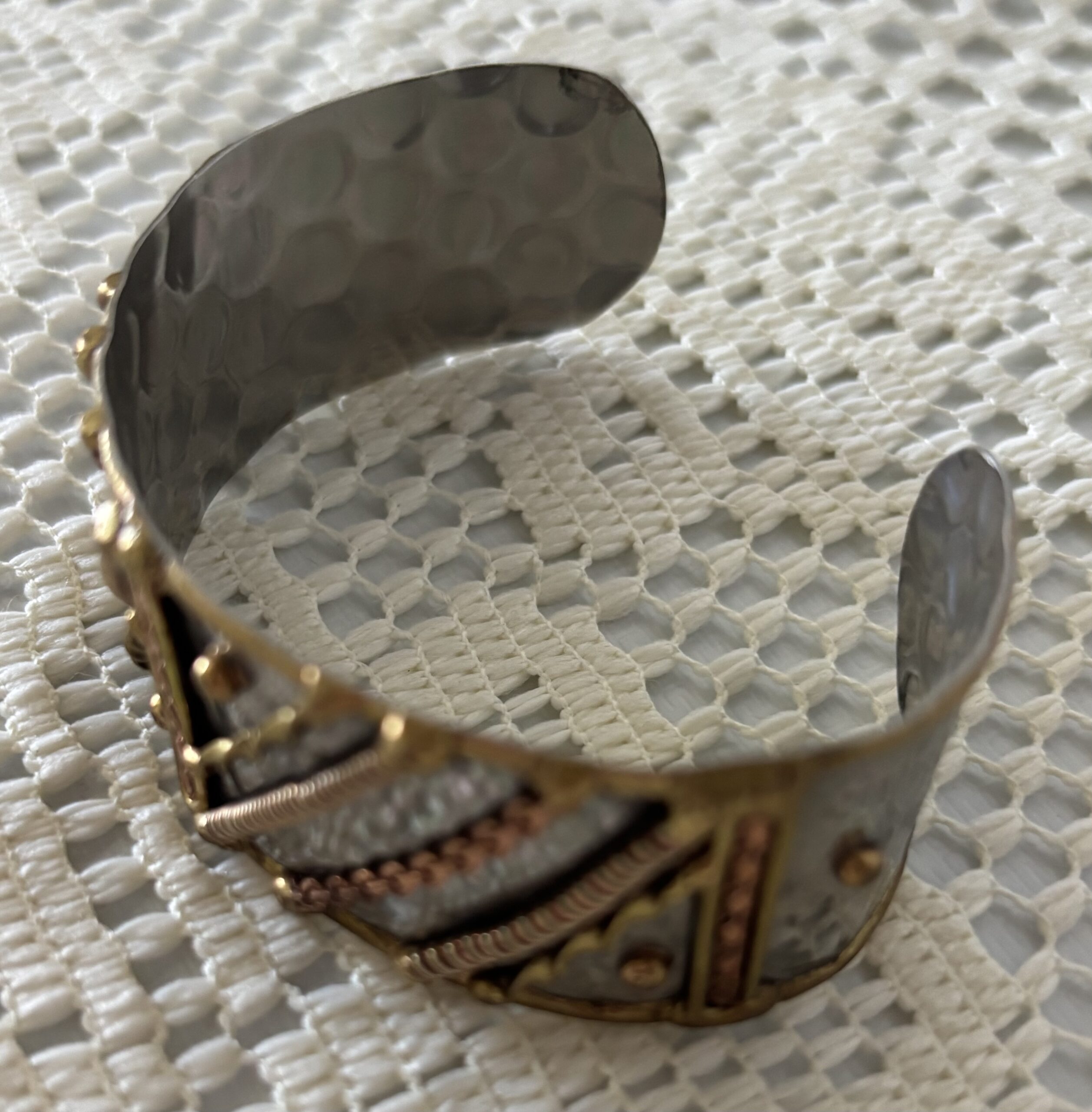 Mixed Metal Artisan Cuff Bracelet - Image 4
