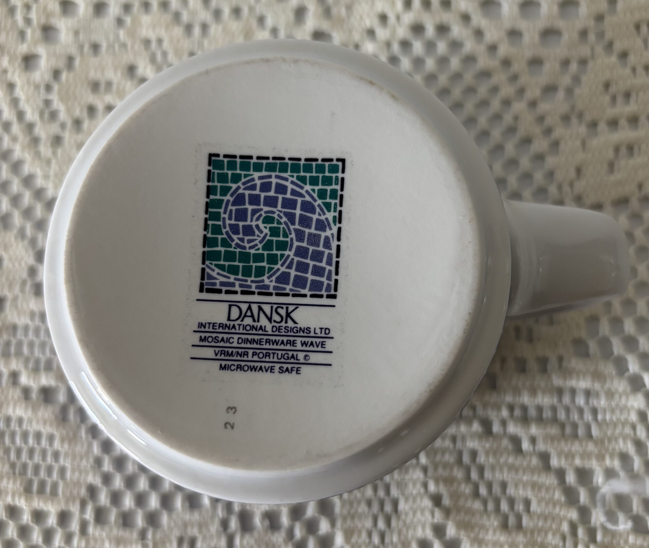 Vintage Dansk Mosaic Wave Mugs - Set of 2 - Image 3