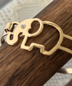 Alternative view of Gold-Tone Elephant Bangle Bracelet
